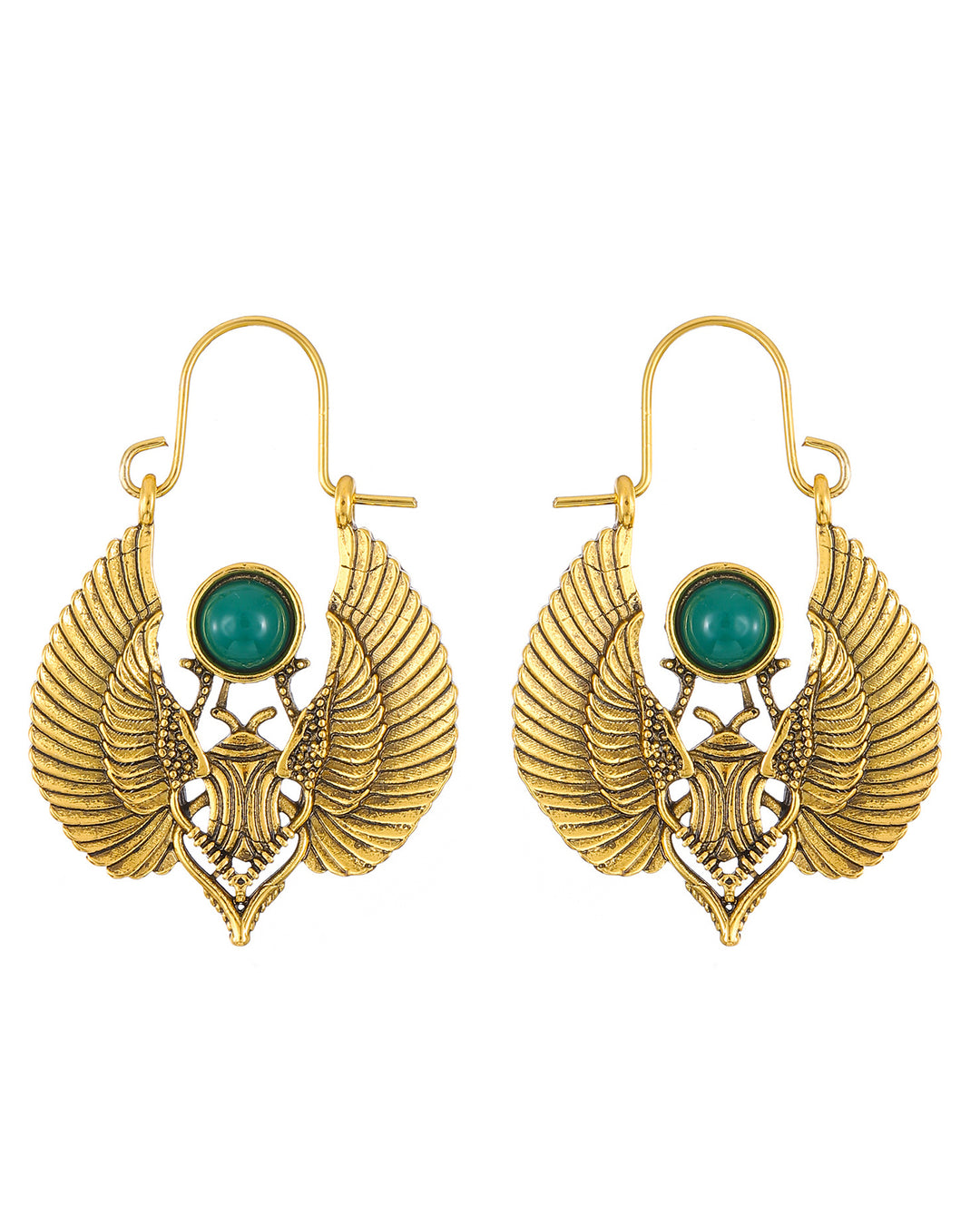 Vintage Egyptian-inspired Sacred Wing Earrings