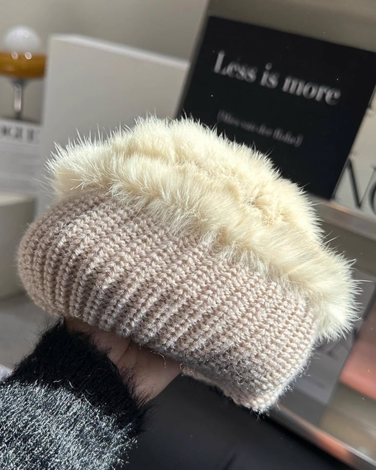 Autumn/Winter Thickened Rabbit Fur Bucket Hat