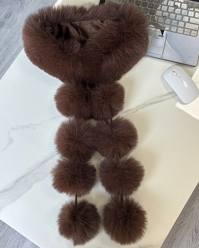 Magnetic Suction Imitation Fox All-match Scarf Light Luxury Shawl Plush Scarf