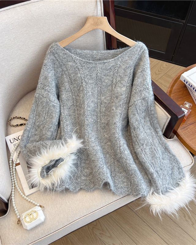 Plus Size Knitted Pullover Sweater Jacket