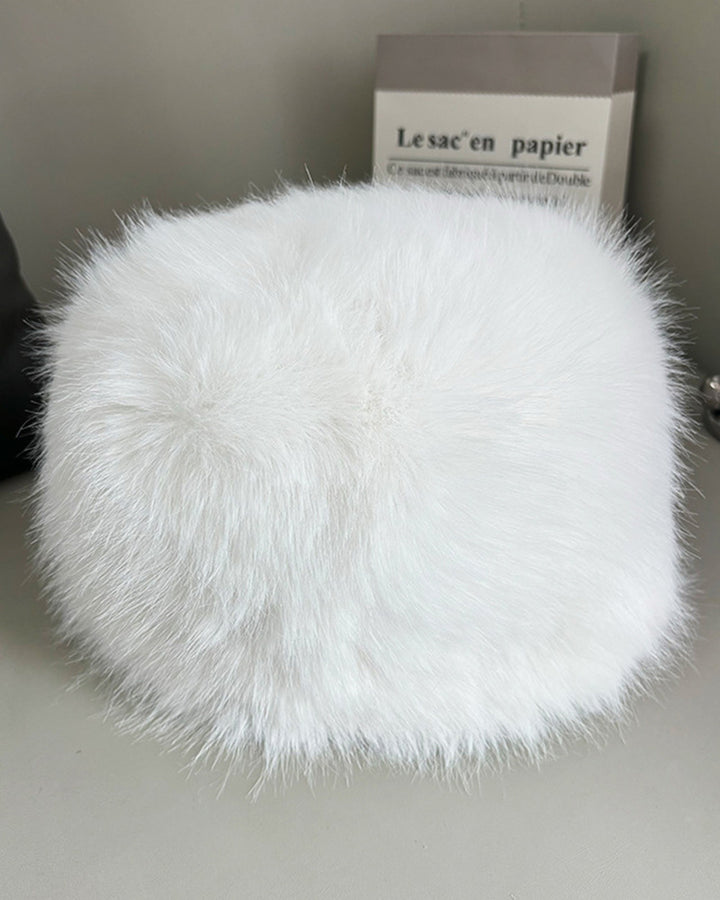 Faux Fox Fur Thickened Thermal Beanie Hat