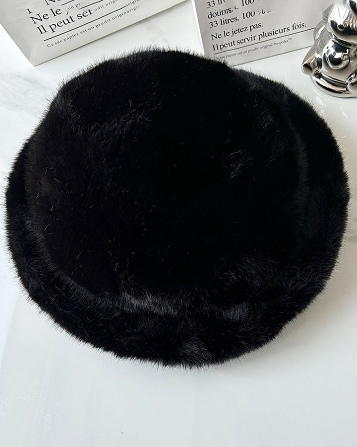Faux Mink Fur Thickened Cold-proof Bucket Hat