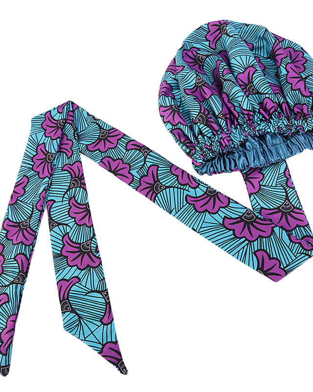 Satin-Lined African Print Headscarf Hat