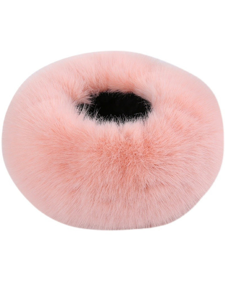 Uncapped Ring Plush Hair Band Hat Faux Fox Fur Fur Hat