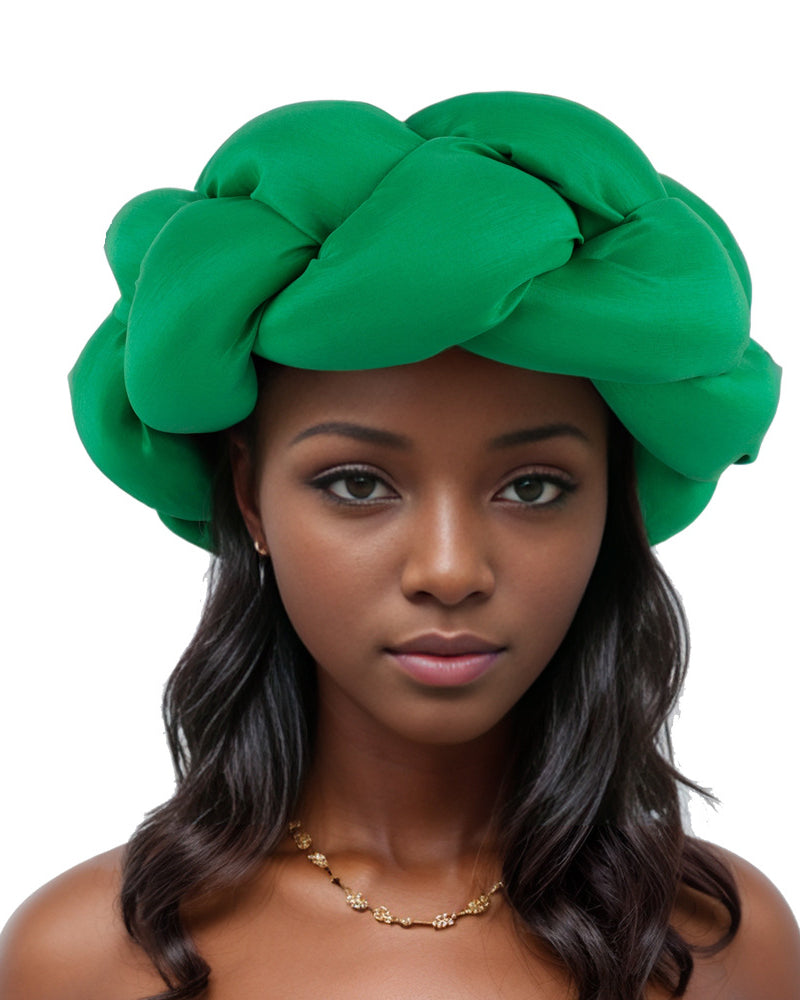 Solid Color Sponge Braided Headband