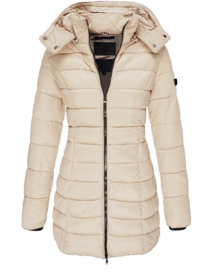 Women's Women's Mid-length Slim-fit Warm Down Cotton-padded Coat