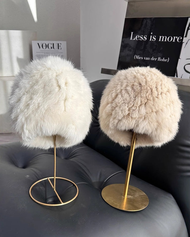 Autumn/Winter Thickened Rabbit Fur Bucket Hat