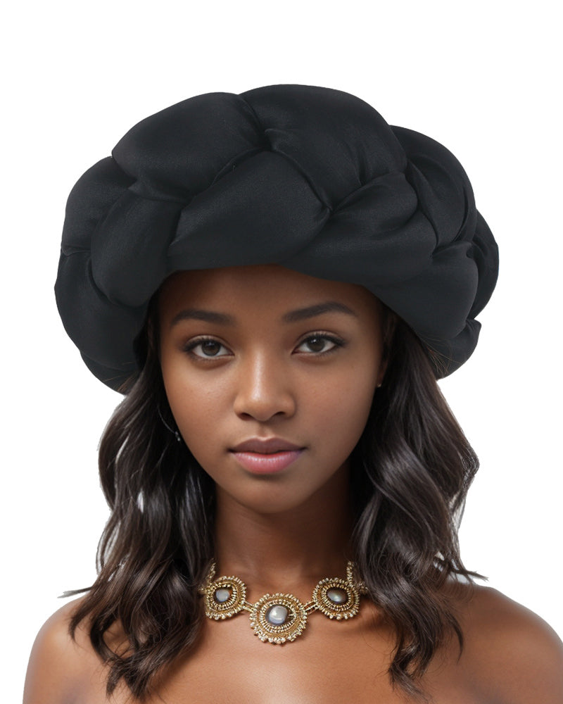 Solid Color Sponge Braided Headband