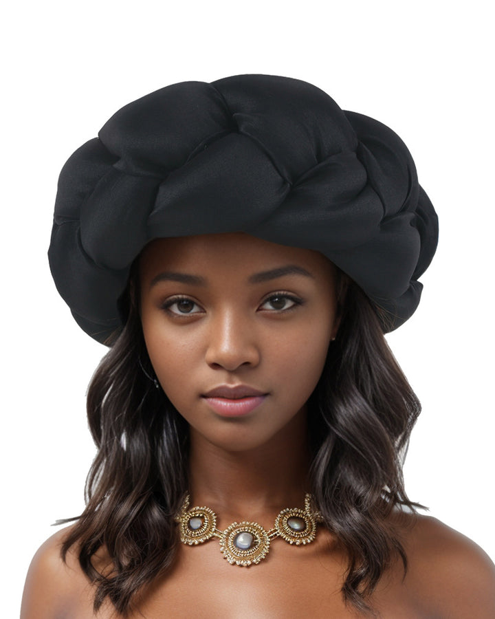 Solid Color Sponge Braided Headband