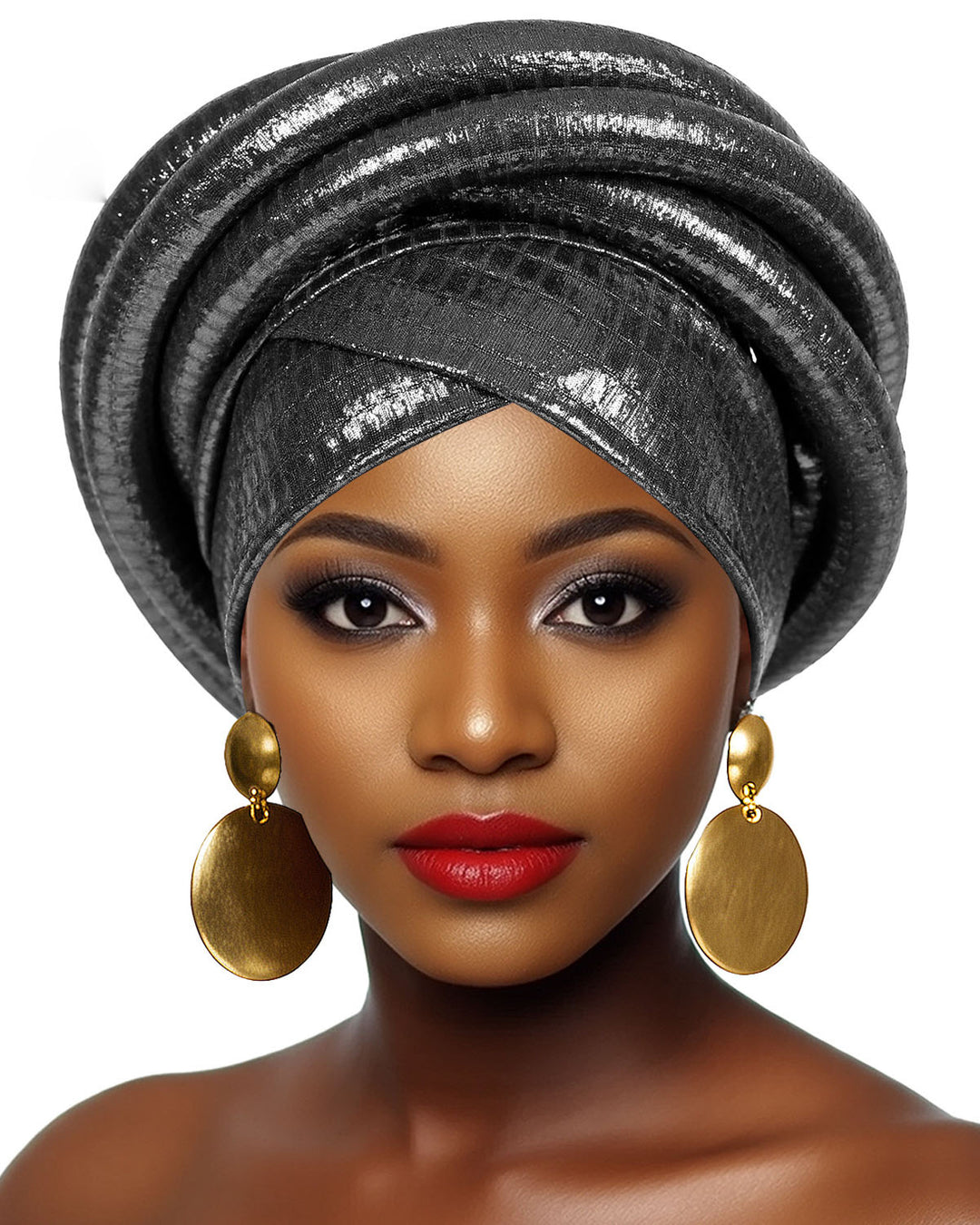 Sleek Faux Crocodile Texture Turban Hat