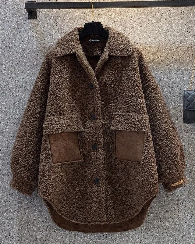 Thickened Lambswool Coat