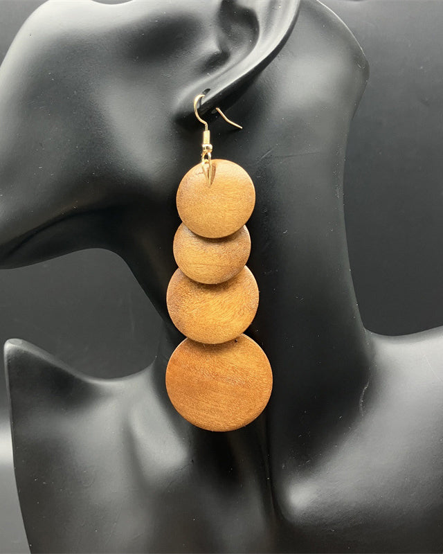 Solid Color Round Beaded Earrings