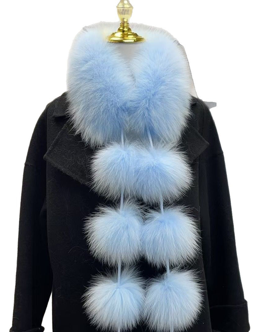 Magnetic Suction Imitation Fox All-match Scarf Light Luxury Shawl Plush Scarf