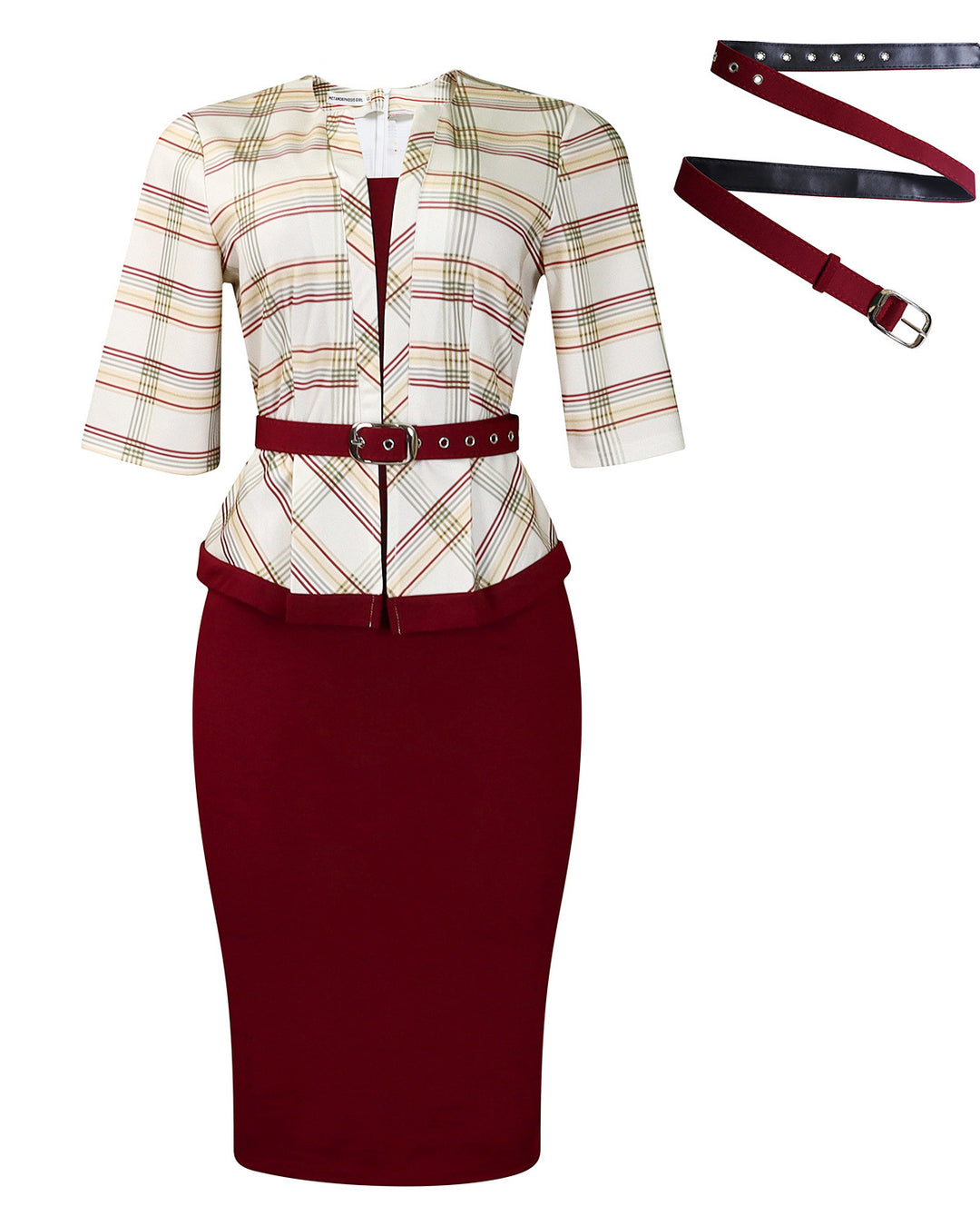 Women's Striped Print OL Two-Piece Suit Set Women's Suit for Business