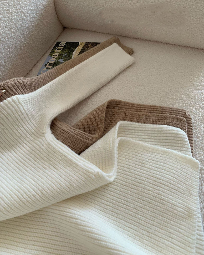 Irregular Hem Turtleneck Sweater Women's Loose Temperament Niche Sweater Top