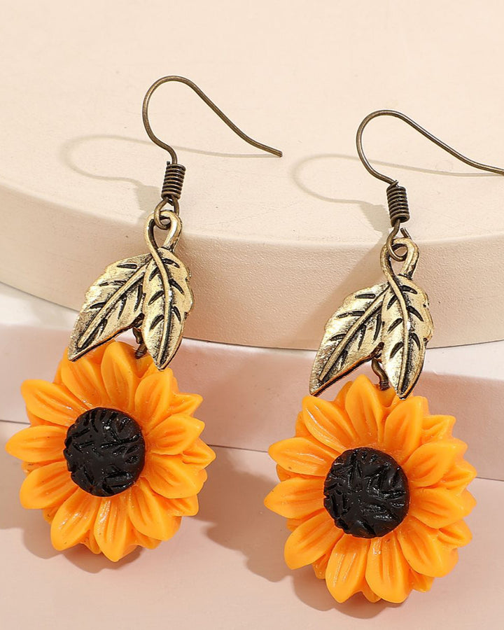 Vintage Sunflower Bohemian Earrings