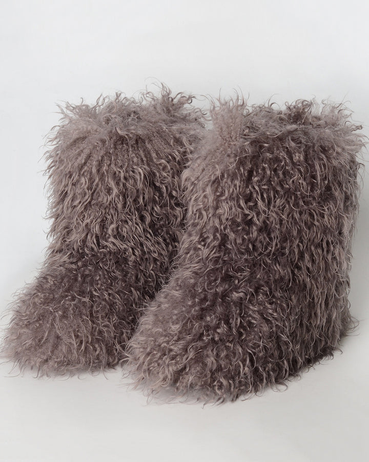 Hight Quality Imitation Tan Sheep Fur Imitation Fur Fur Snow Boots