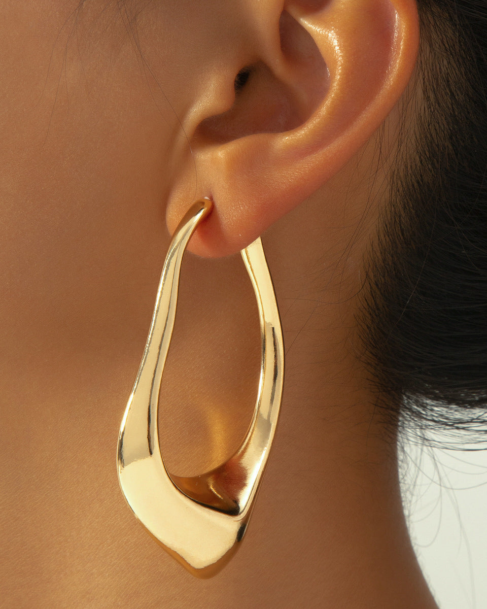 Minimalist Teardrop Geometric Irregular Earrings