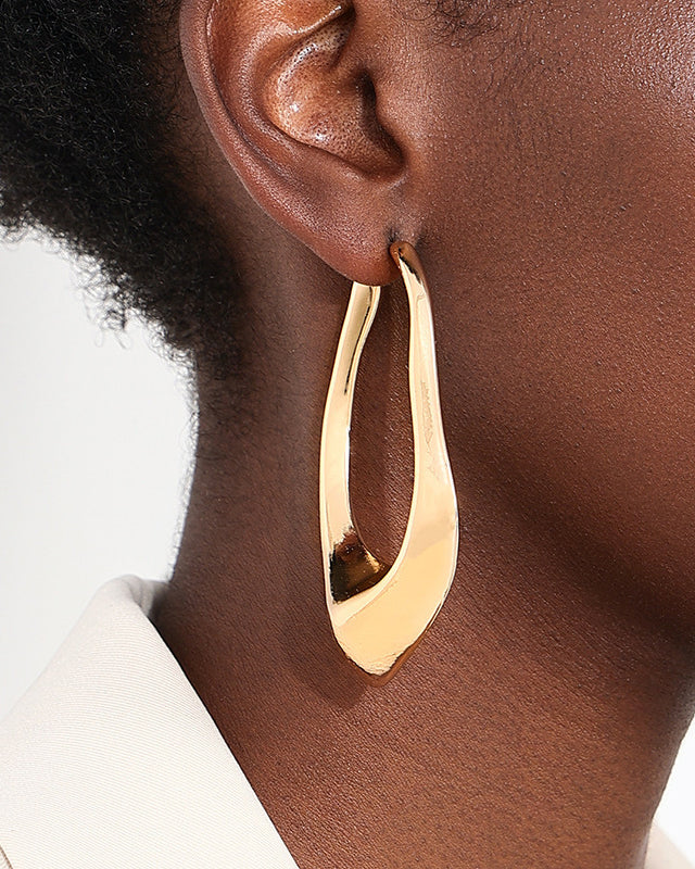 Minimalist Teardrop Geometric Irregular Earrings