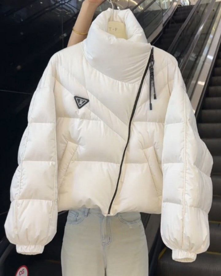 Short Personalized Irregular Cotton-padded Jacket Loose Thickened Cotton-padded Jacket