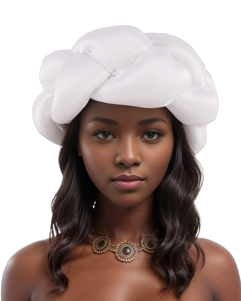 Solid Color Sponge Braided Headband