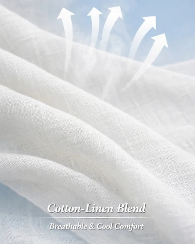 Women's Cotton Linen Maxi Dress Shift Dress