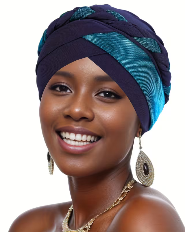 A Women'S Heavy-Duty Turban Hat with a Cross Sequin Design, Perfect for Outings And Comfortable for Braids
