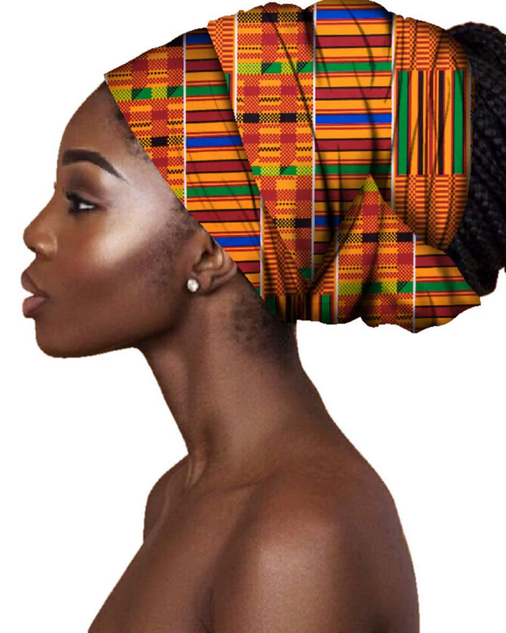 African Cotton Batik Printed Headscarf African Ethnic Bag Headscarf