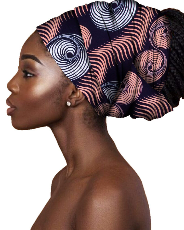 African Cotton Batik Printed Headscarf African Ethnic Bag Headscarf