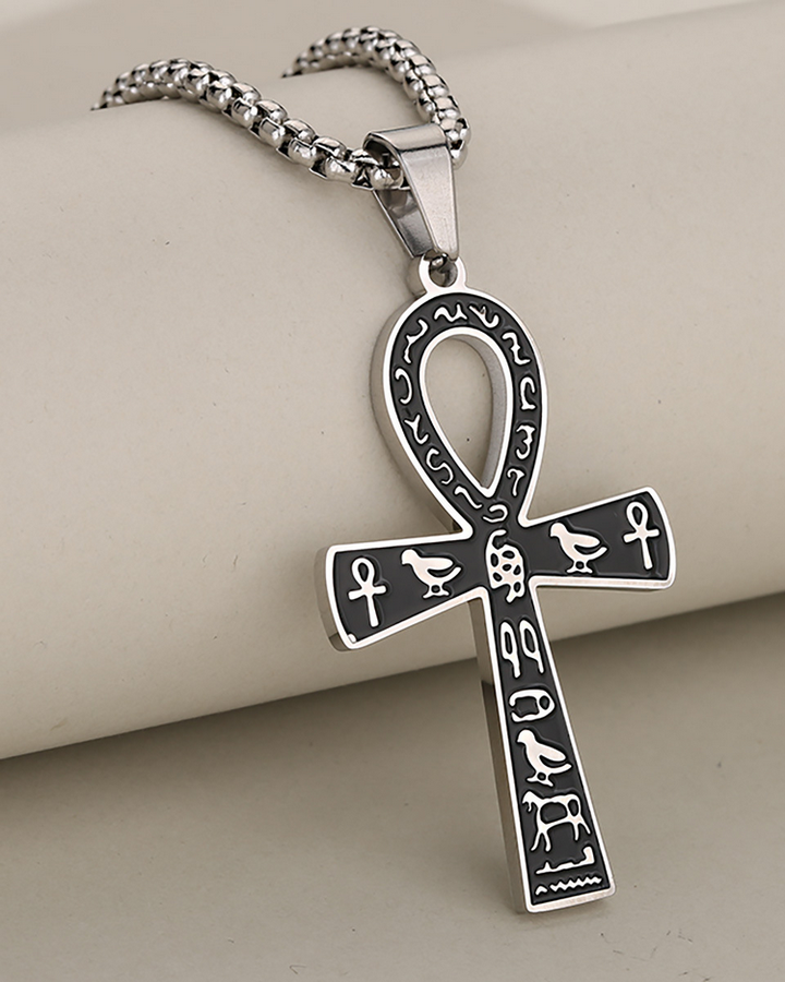 Fashion Hipster Hip Hop Personality Stainless Steel Ancient Egyptian Symbol Anka Cross Pendant