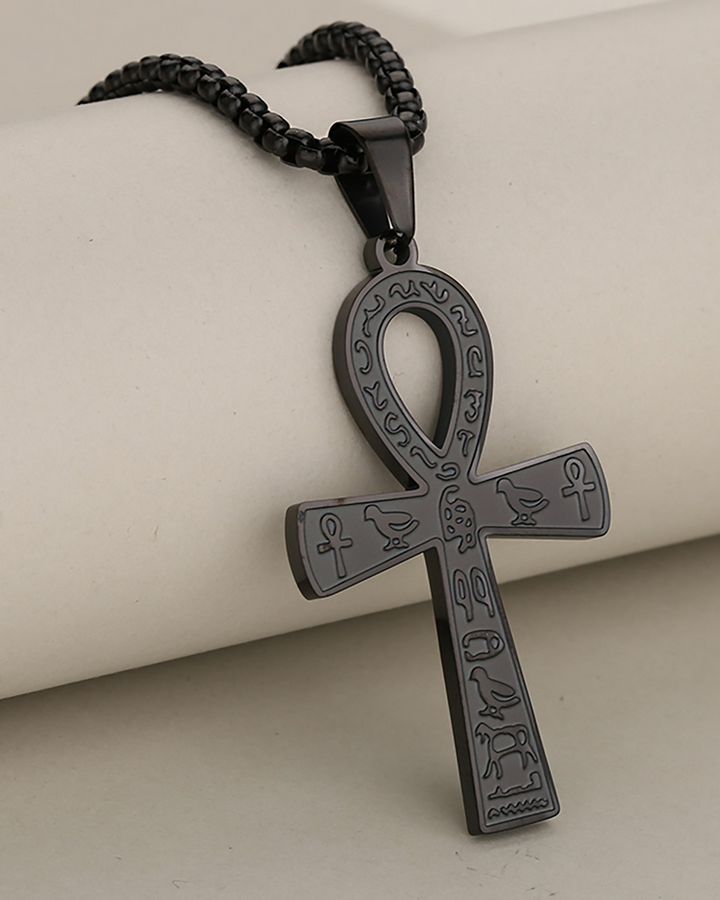Fashion Hipster Hip Hop Personality Stainless Steel Ancient Egyptian Symbol Anka Cross Pendant