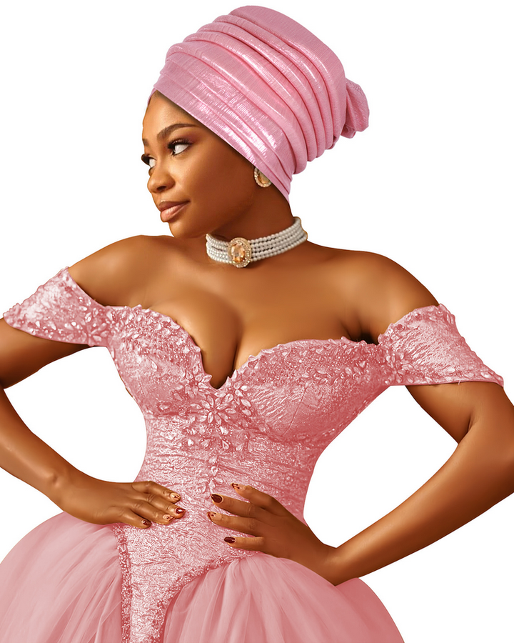 Oversized Multi-Layer Laser Reflective Head Wrap Hat
