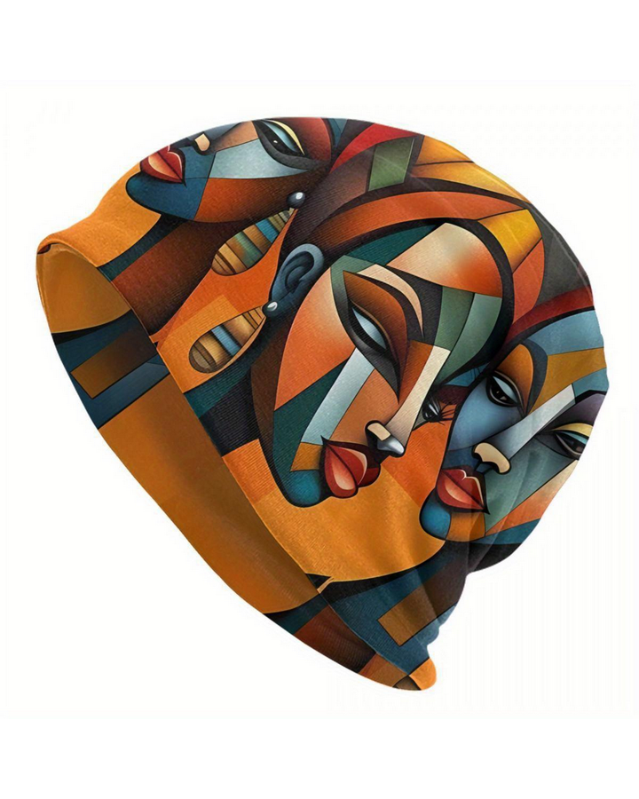 African Tribal Women Art Beanie Hat