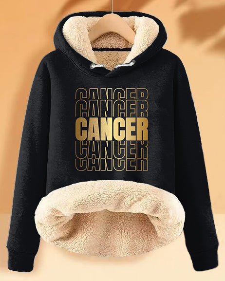 Stacked Cancer Zodiac Long-sleeved Hoodie