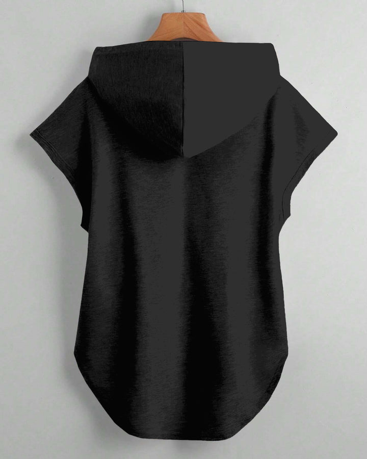 Gold Line Black Girl Drawstring Hooded Tee