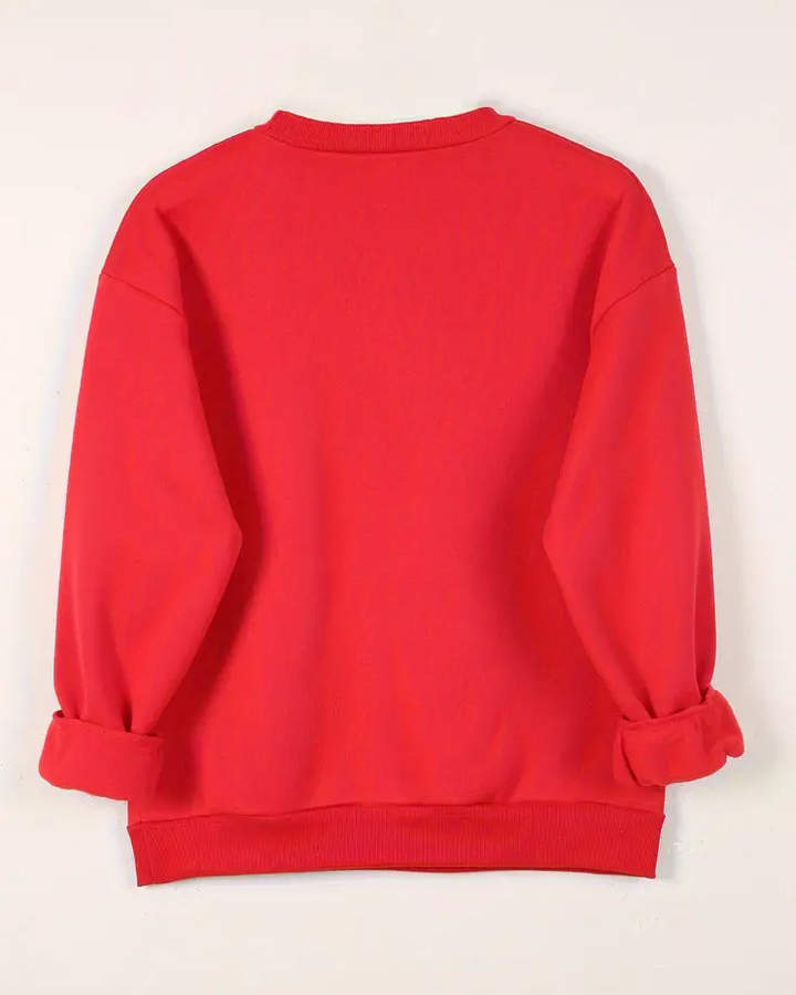 Christmas Monster Hand Lighting Crewneck Long Sleeve Sweatshirt