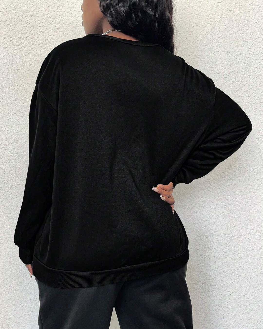 Beautiful Pixie Hairstyles Crewneck Long Sleeve Sweatshirt
