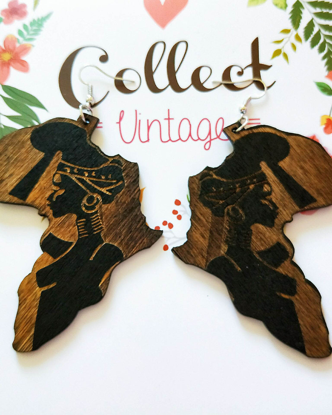 African Beautiful Women's Wooden Earrings