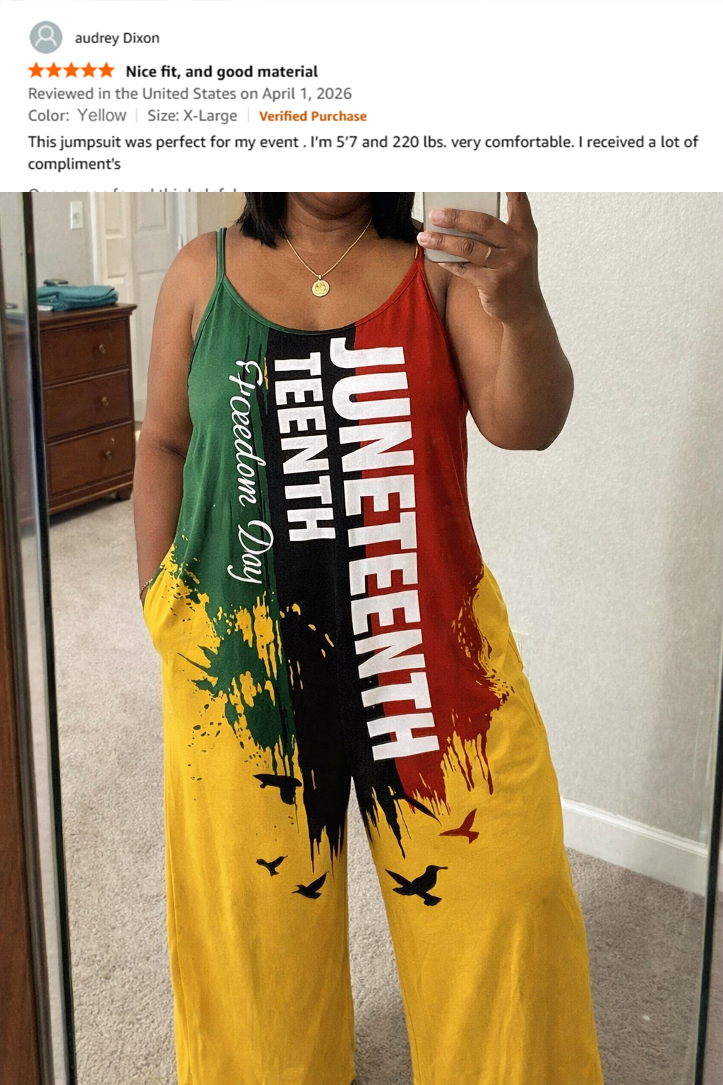 Juneteenth Graffiti Print Jumpsuit
