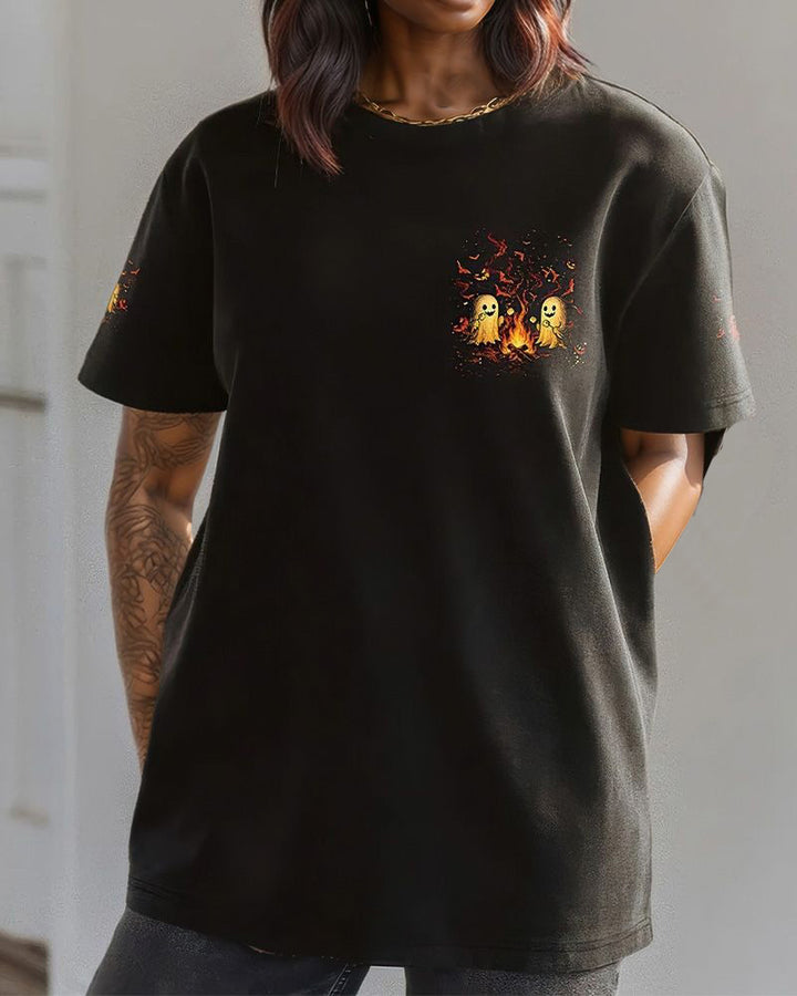 Let's Get Toasted Boos Halloween All Over Print T-Shirt