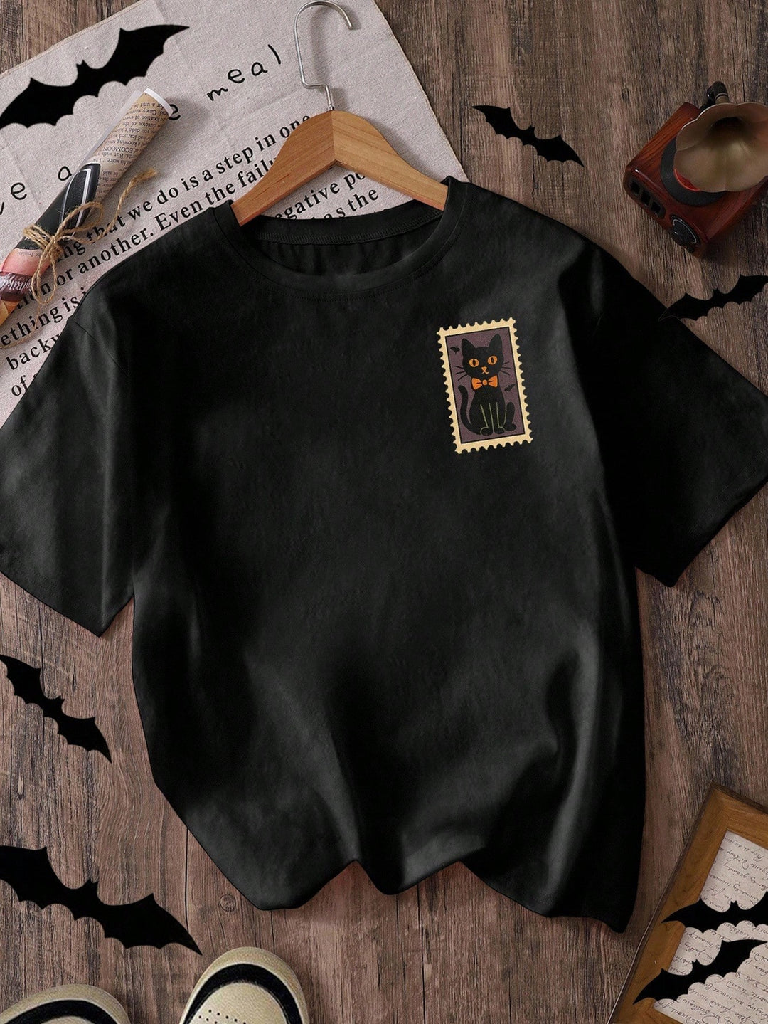 Trick Or Treat Halloween Cotton Crew Neck Short Sleeve T-shirt