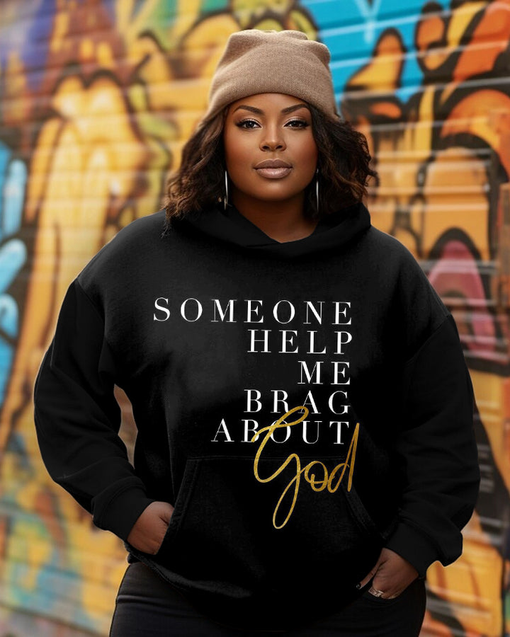 Fashion Daily Someone Help Me Letter Print Unisex Long-sleeved Hoodie