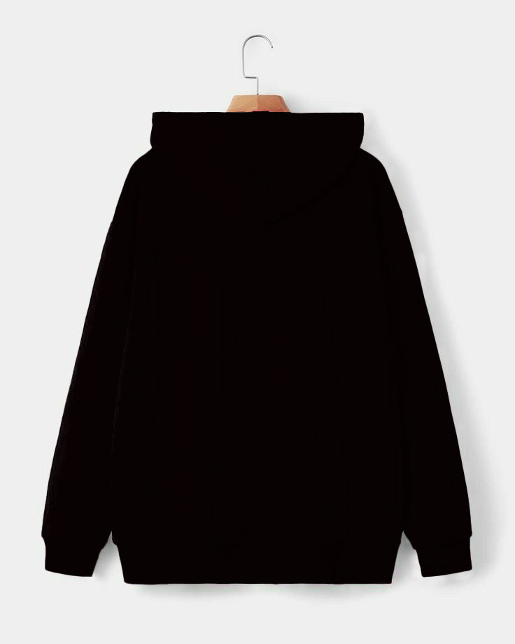 Simple Alphabet Map Print Long-sleeved Hoodie