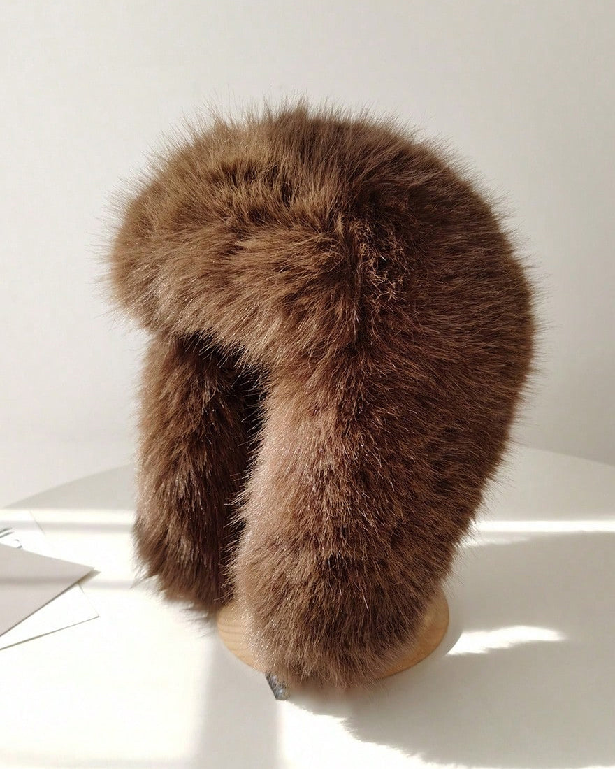 Women's Plush Hat Thickened Imitation Fox Fur Earmuffs
