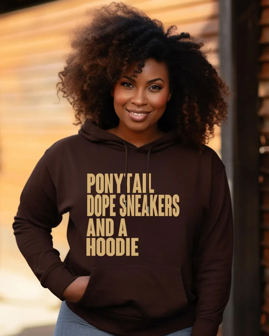 Ponytail Dope Sneakers Long-sleeved Hoodie