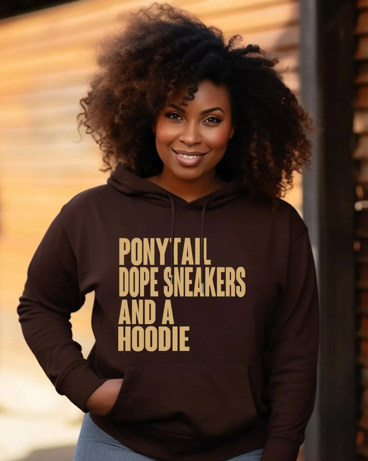 Ponytail Dope Sneakers Long-sleeved Hoodie