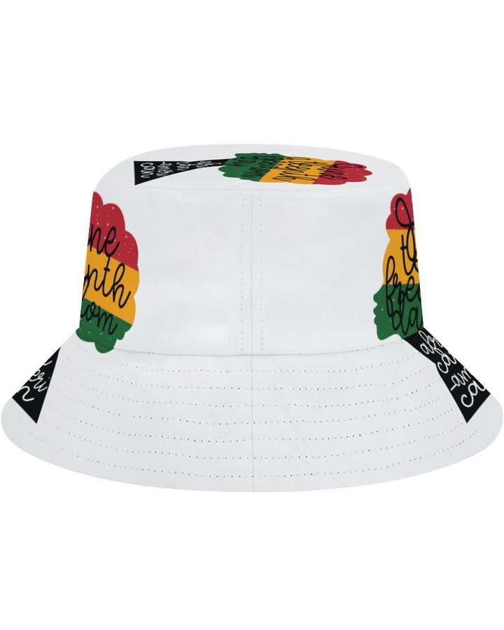 Juneteenth Head Art Print Bucket Hat Travel Beach Sun Hat Fashion Caps Fisherman Hat