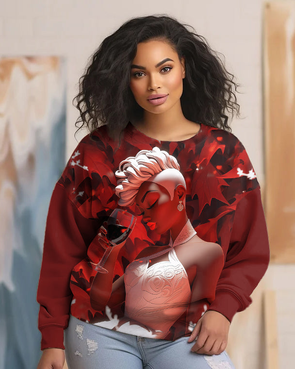 Bold and Beautiful Crewneck Long Sleeve Sweatshirt