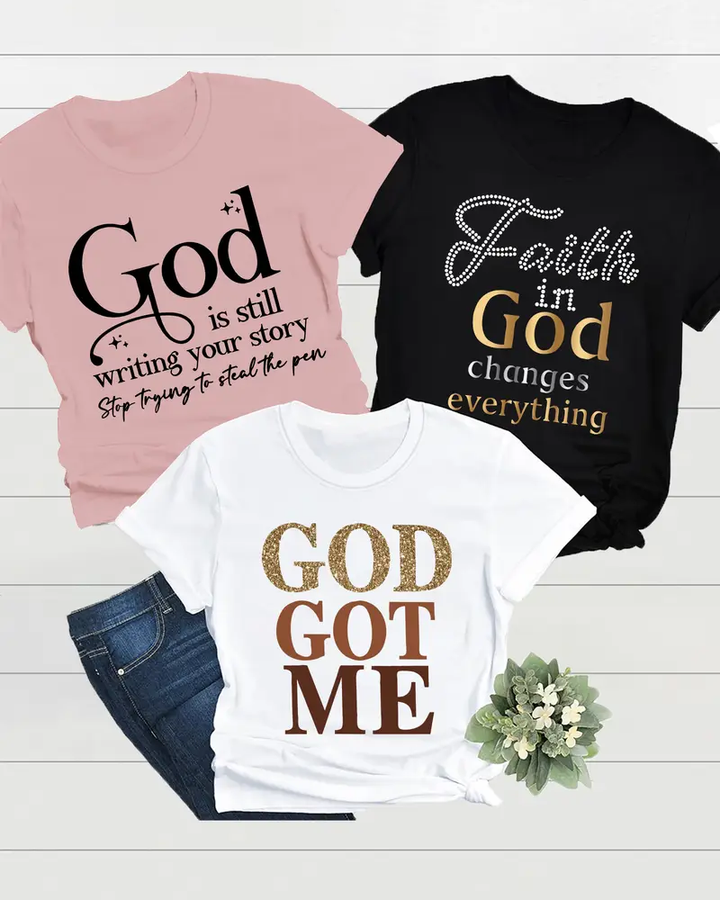 Christian God 100% Cotton Crew Neck Short Sleeve Tshirt