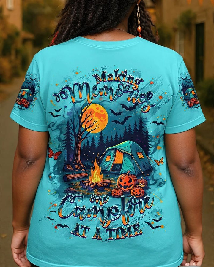 Making Memories One Campfire At a Time Halloween All Over Print T-Shirt